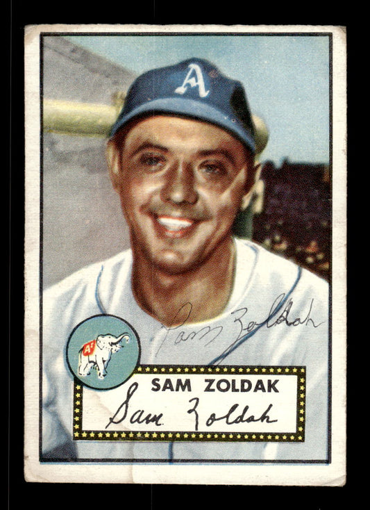1952 Topps #231 Sam Zoldak Signed on Card Poor CS26016822