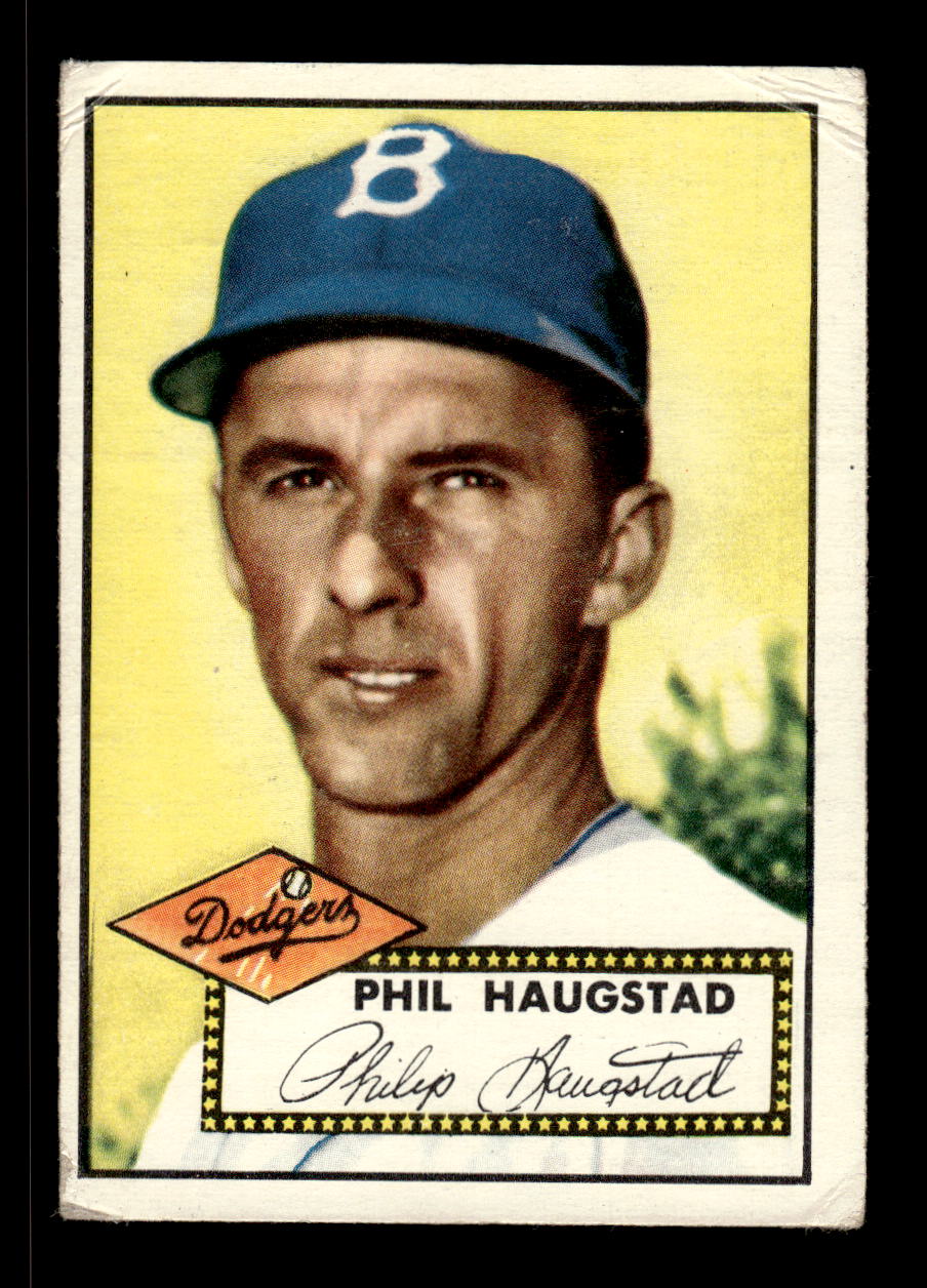 1952 Topps #198 Phil Haugstad Brooklyn Dodgers Poor CS26016830