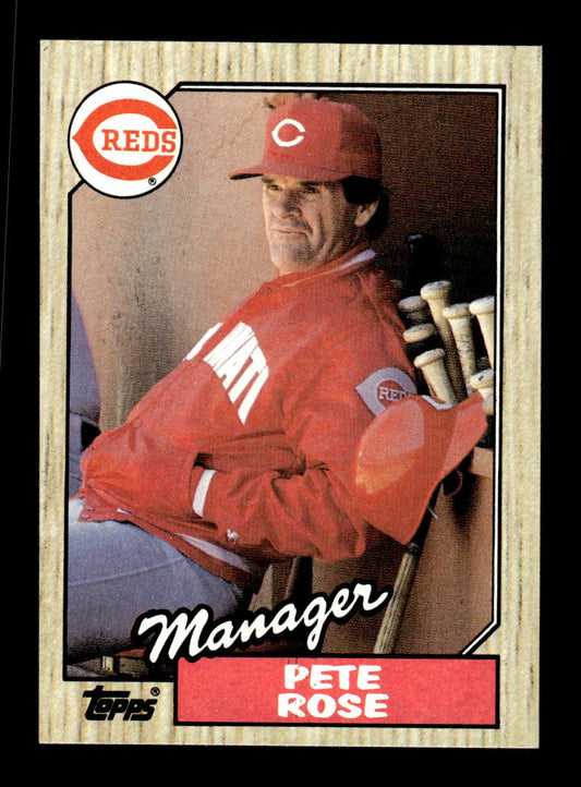 1987 Topps #393 Pete Rose Cincinnati Reds VG CS26016904
