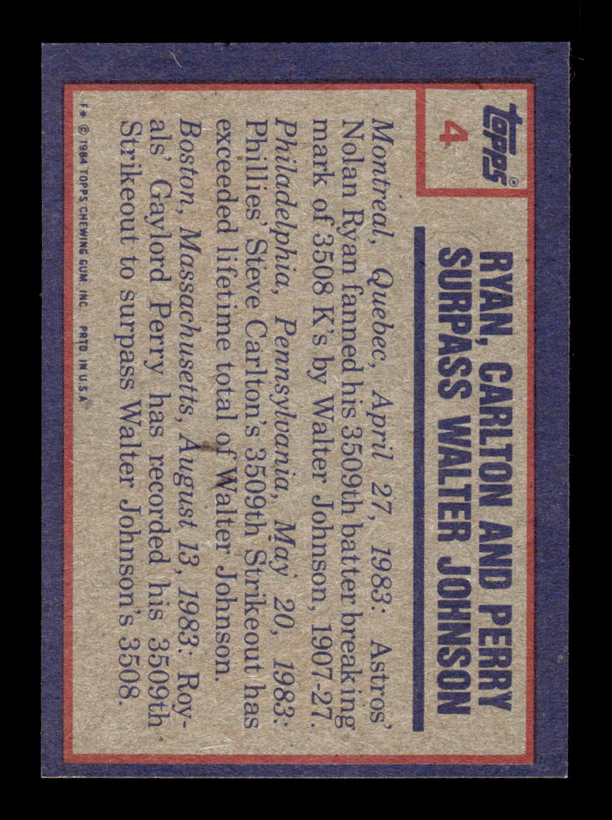 1984 Topps #4 Houston Astros VG CS26016912