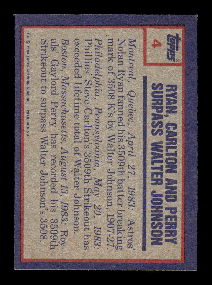 1984 Topps #4 Houston Astros VG CS26016914