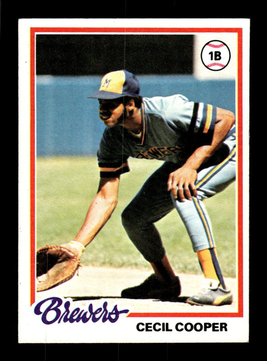 1978 Topps #154 Cecil Cooper Milwaukee Brewers VG CS26016938
