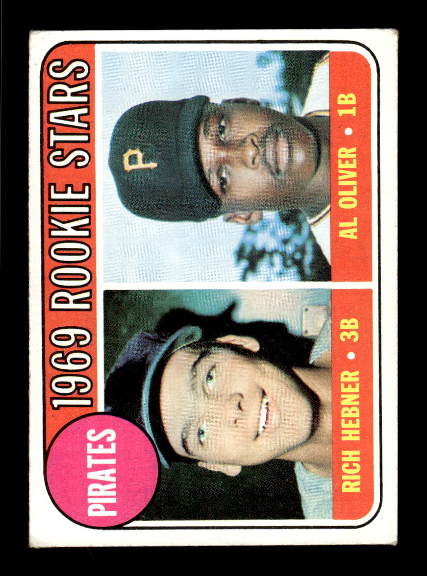 1969 Topps #82 Pirates 1969 Rookie Stars Rich Hebner Al Oliver EX CS26016952