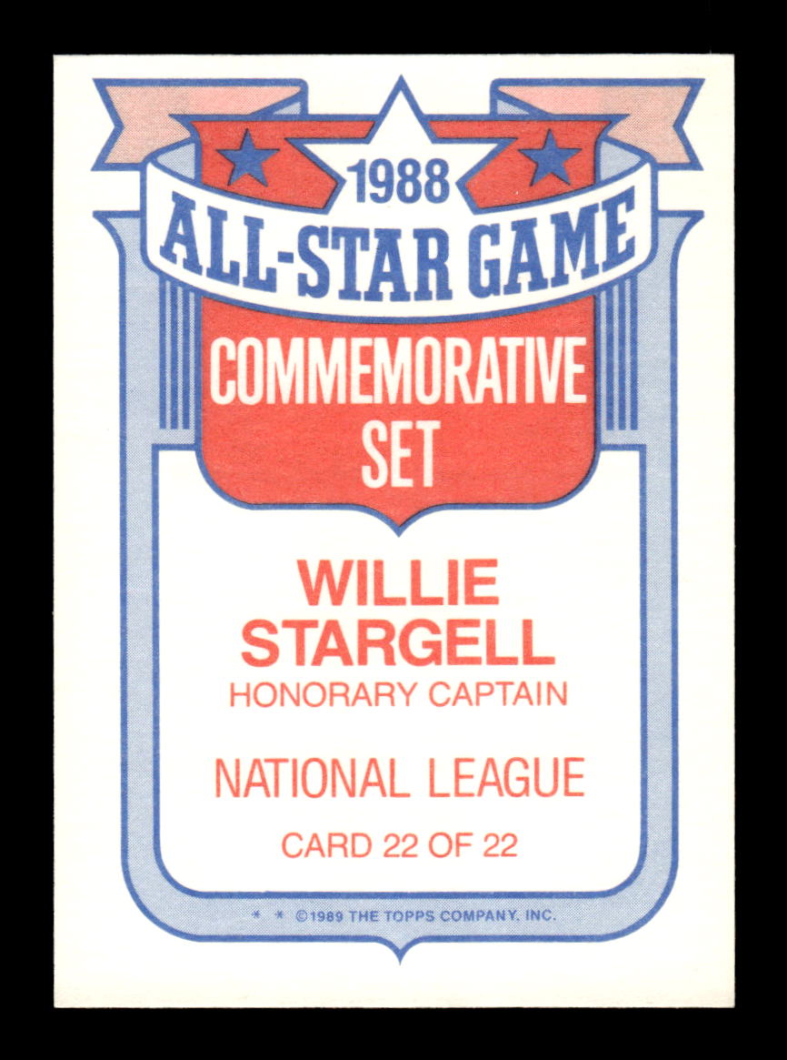 1989 Topps #22 Willie Stargell Pittsburgh Pirates EX CS26016959