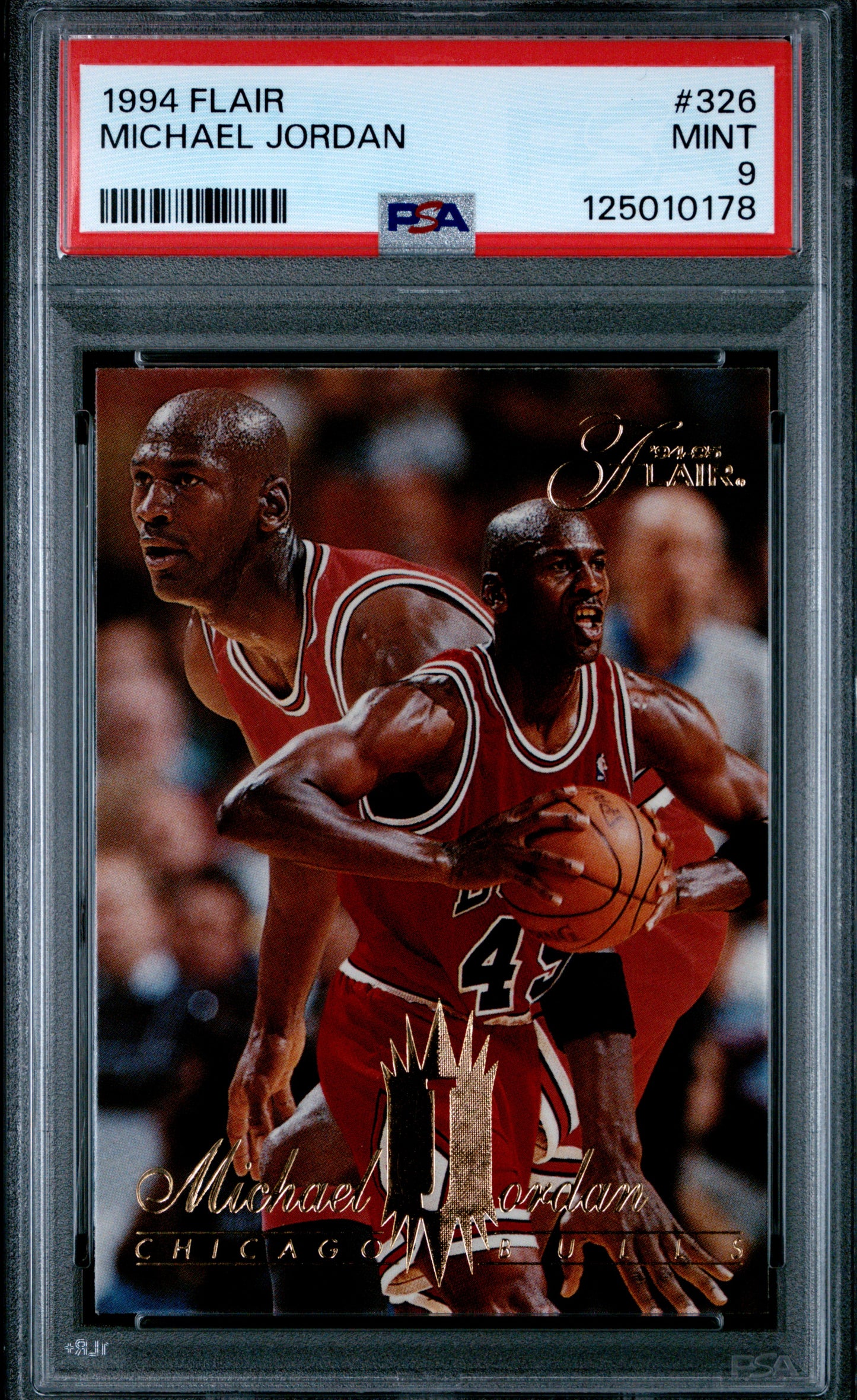 1994 Flair #326 Michael Jordan PSA 9 SN 125010178