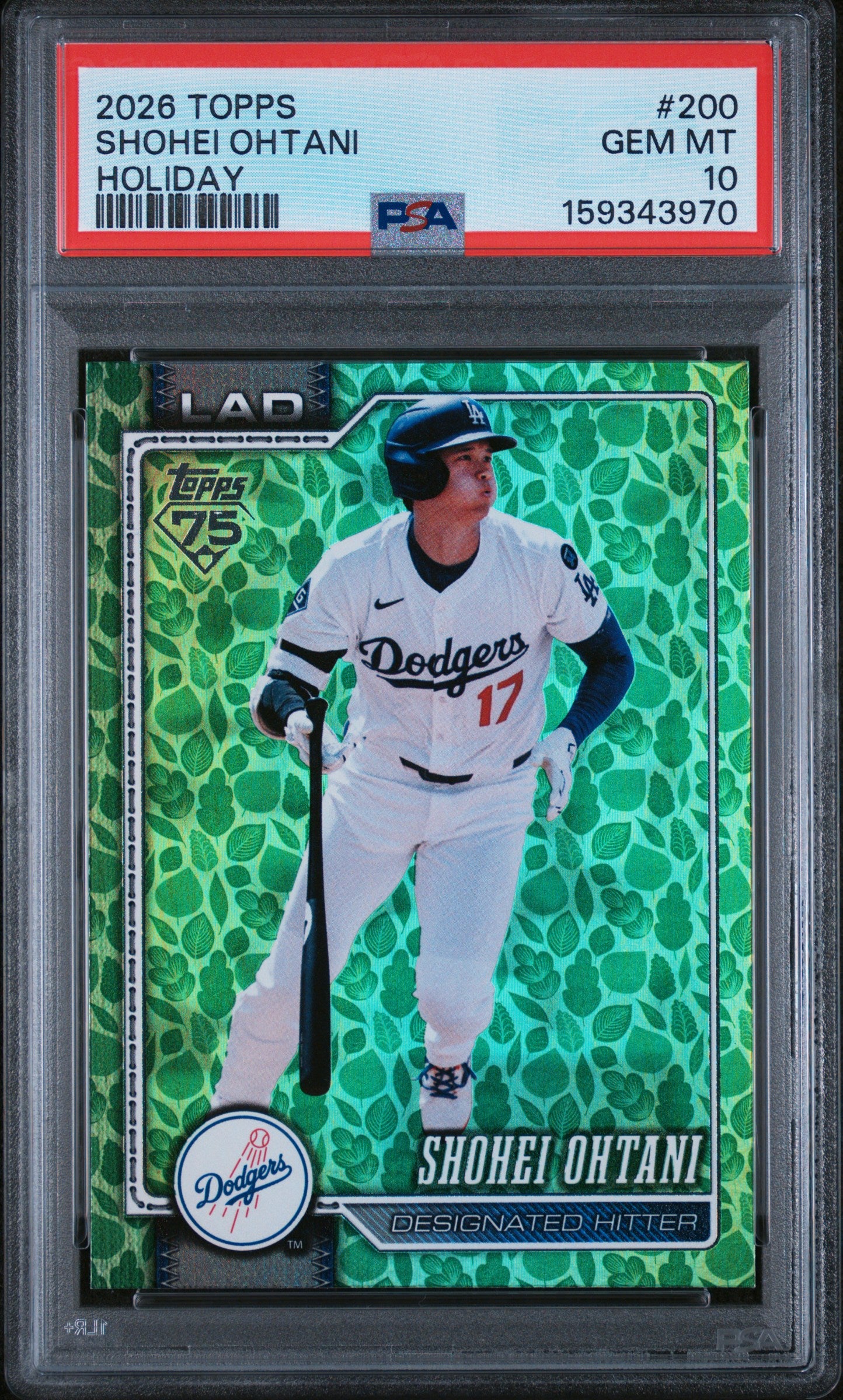 2026 Topps #200 Shohei Ohtani Holiday PSA 10 SN 159343970