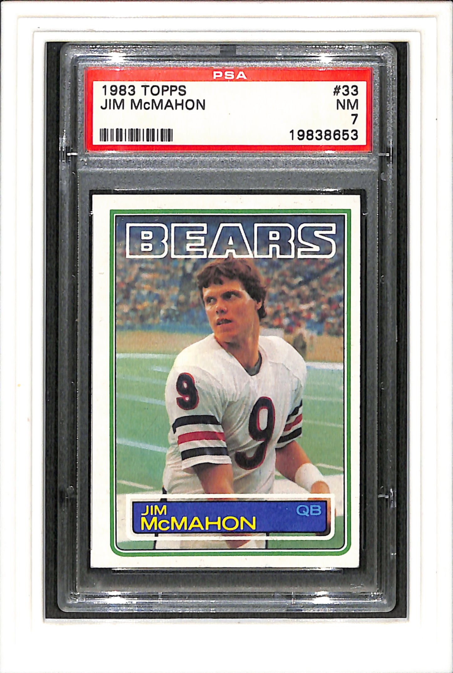 1983 Topps #33 Jim Mcmahon PSA 7 SN 19838653