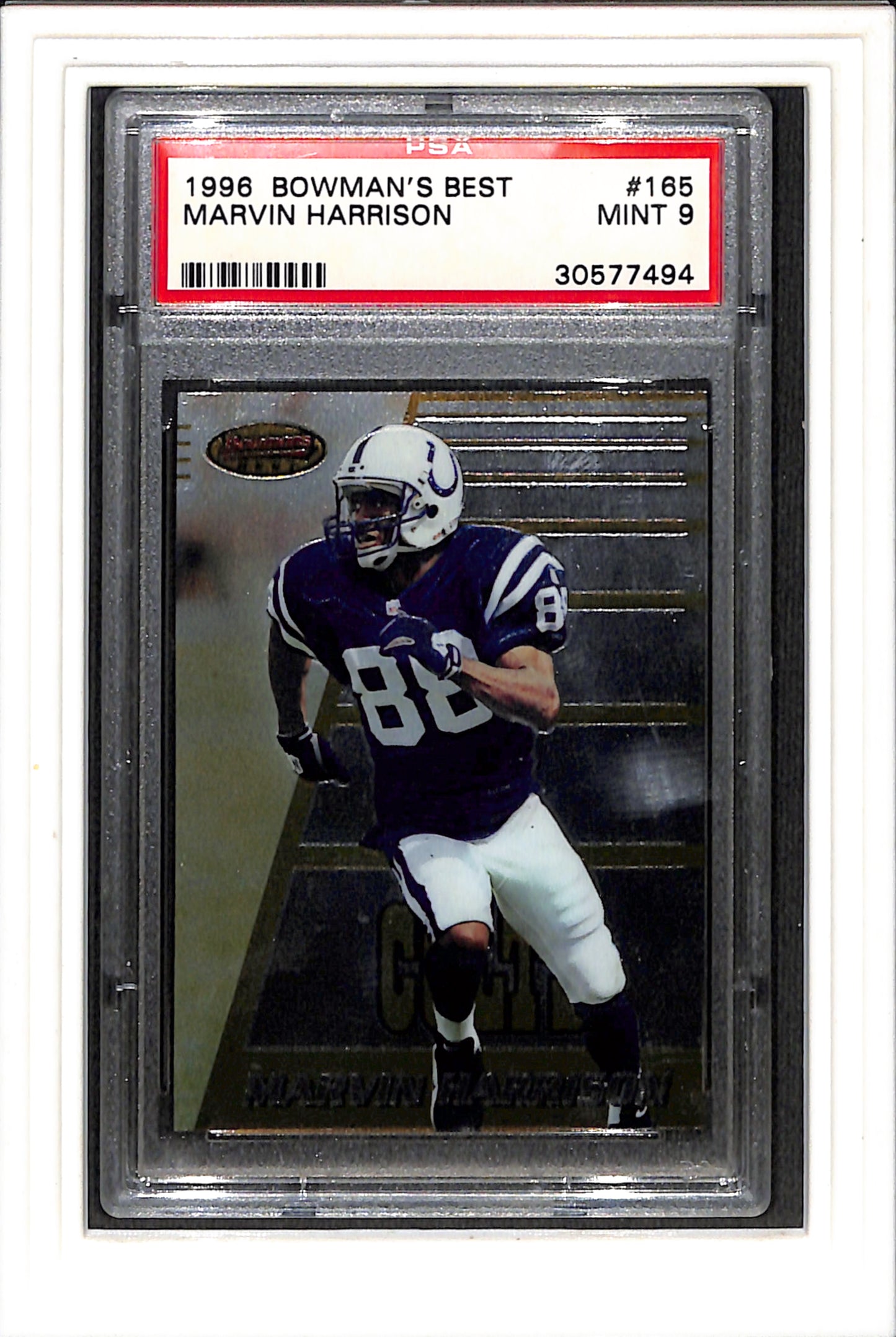 1996 Bowman'S Best #165 Marvin Harrison PSA 9 SN 30577494