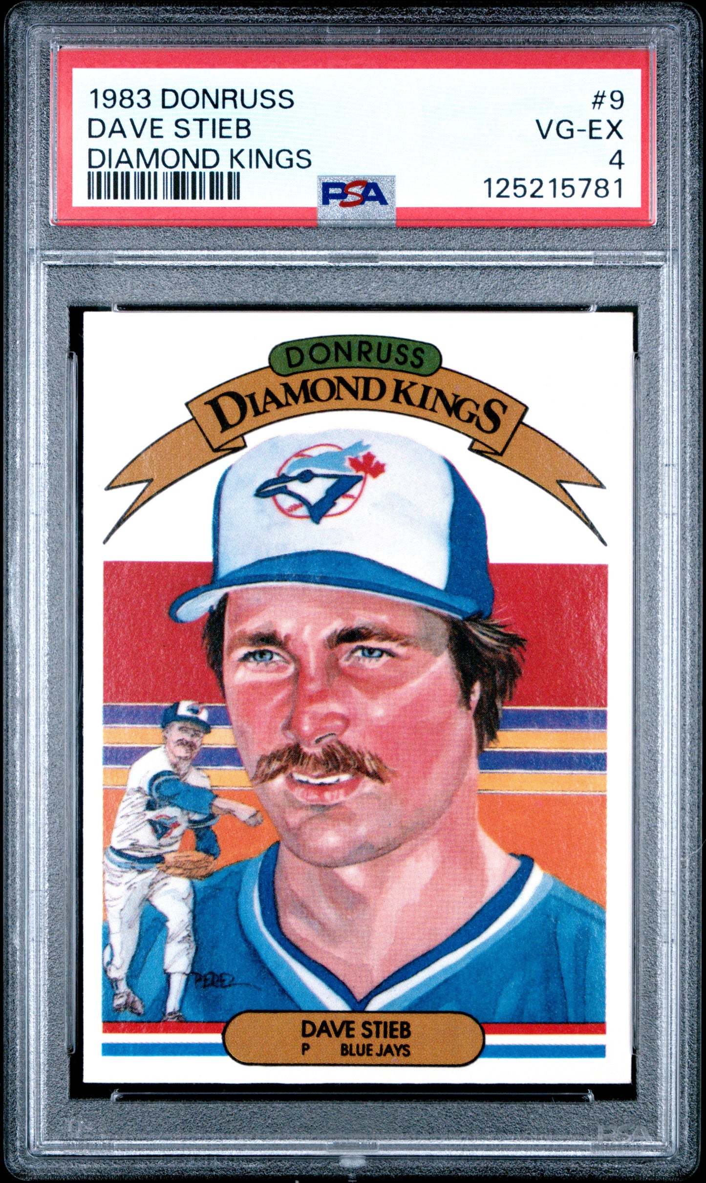 1983 Donruss #9 Dave Stieb Diamond Kings PSA 4 SN 125215781