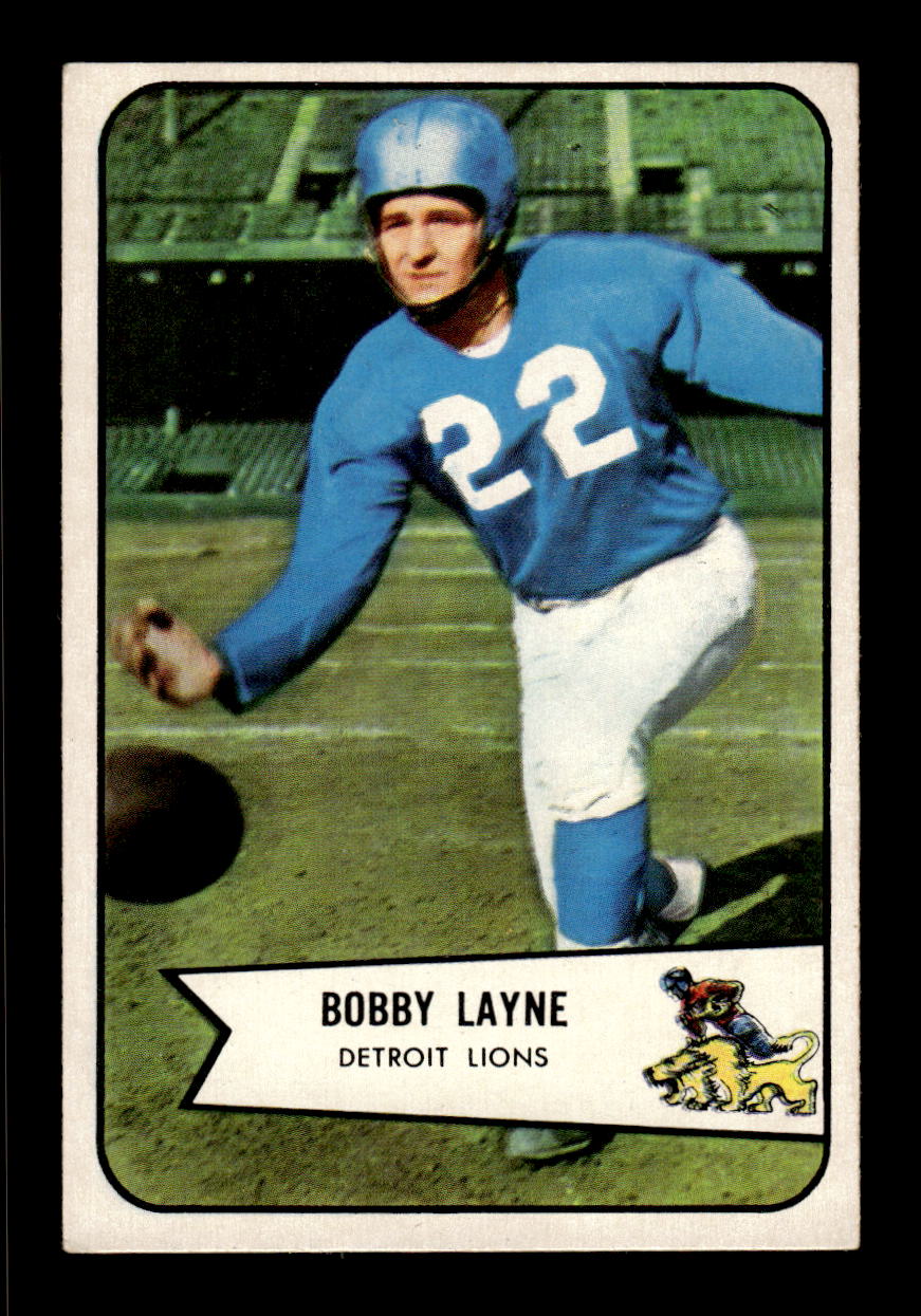 1954 Bowman #53 Bobby Layne Detroit Lions VG CS26017012