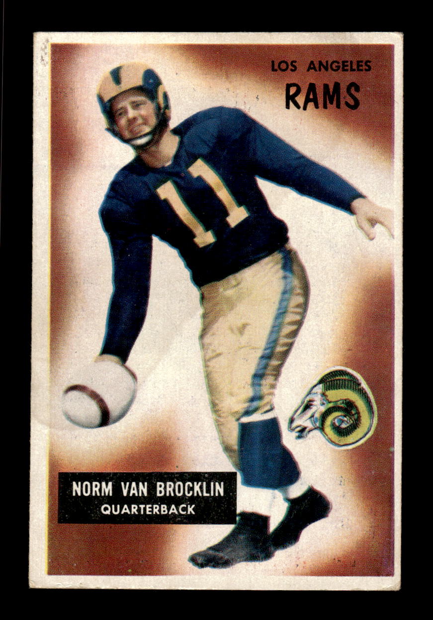 1955 Bowman #32 Norm Van Brocklin Los Angeles Rams F/G CS26017022