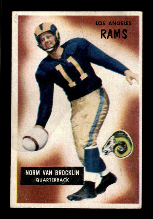 1955 Bowman #32 Norm Van Brocklin Los Angeles Rams F/G CS26017022
