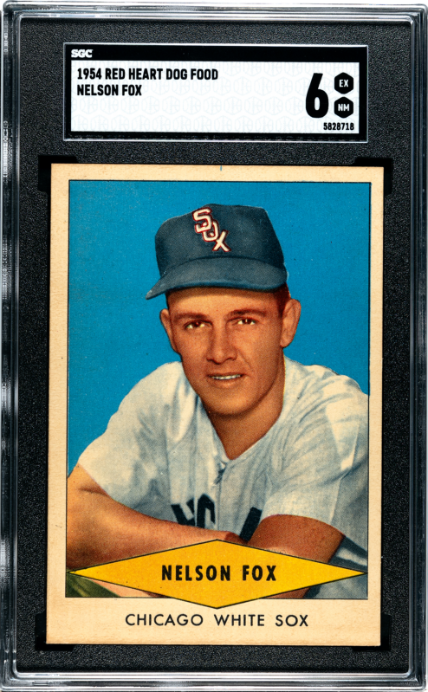 1954 Red Heart Dog Food Nelson Fox SGC 6 SN 5828718