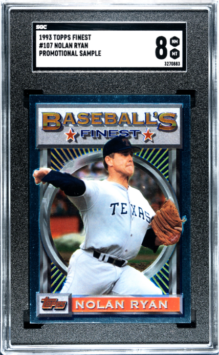 1993 Topps Finest #107 Nolan Ryan Promotional Sample SGC 8 SN 3270883
