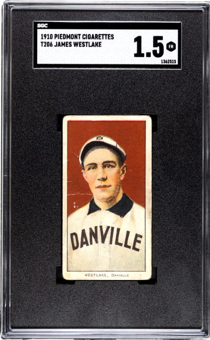1909-11 T206 James Westlake Southern League SGC 1.5 SN 1362515