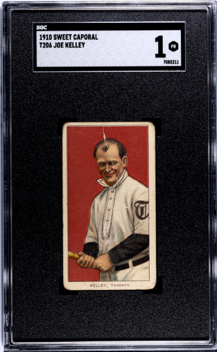 1909 T206 Joe Kelley Sweet Cap SGC 1 SN 7085211