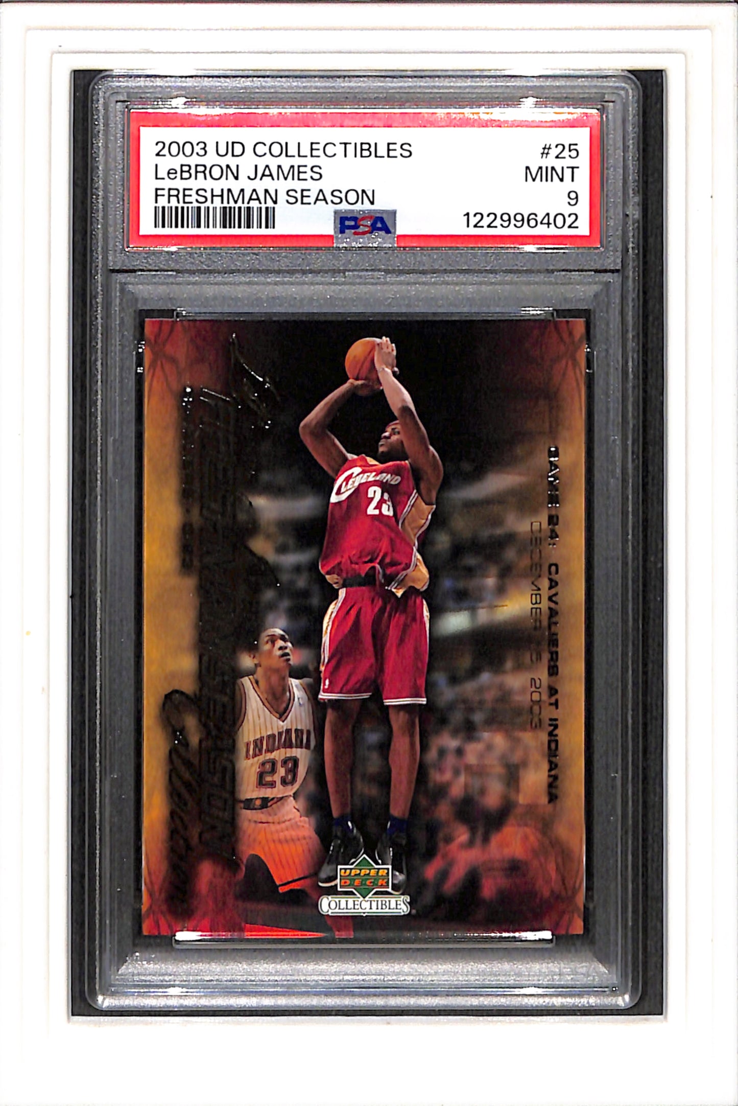 2003 Ud Collectibles Lebron James Freshman Season #25 PSA 9 SN 122996402