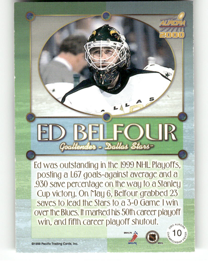 1999-00 Pacific Aurora #10 Ed Belfour Dallas Stars EX CS26017143