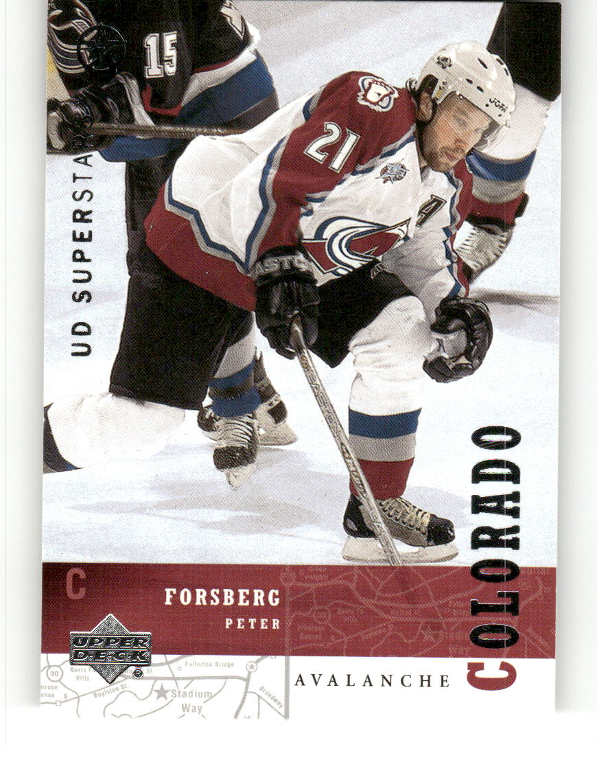 2002-03 UD SuperStars #69 Peter Forsberg Colorado Avalanche EX CS26017144