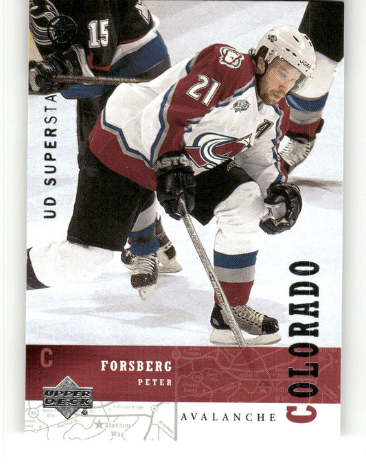 2002-03 UD SuperStars #69 Peter Forsberg Colorado Avalanche EX CS26017144