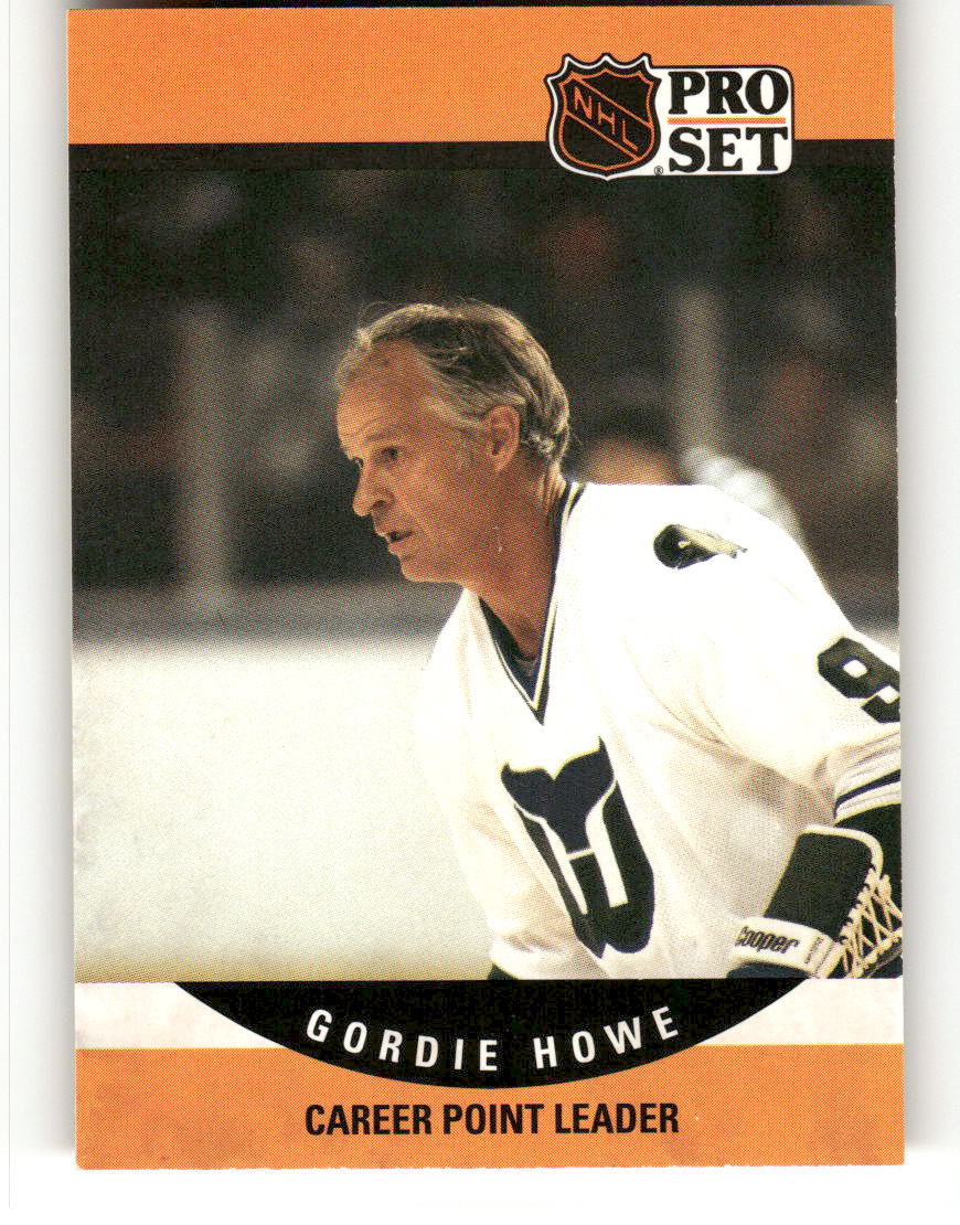 1990-91 Pro Set #654b Gordie Howe Hartford Whalers EX CS26017150
