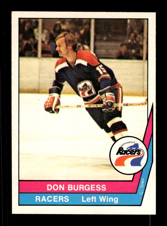 1977-78 O-Pee-Chee WHA #66 Don Burgess Indianapolis Racers EX CS26017200