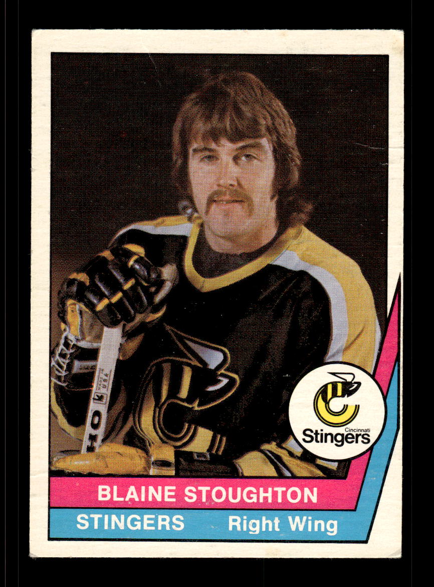 1977-78 O-Pee-Chee WHA #6 Blaine Stoughton Cincinnati Stingers EX CS26017206
