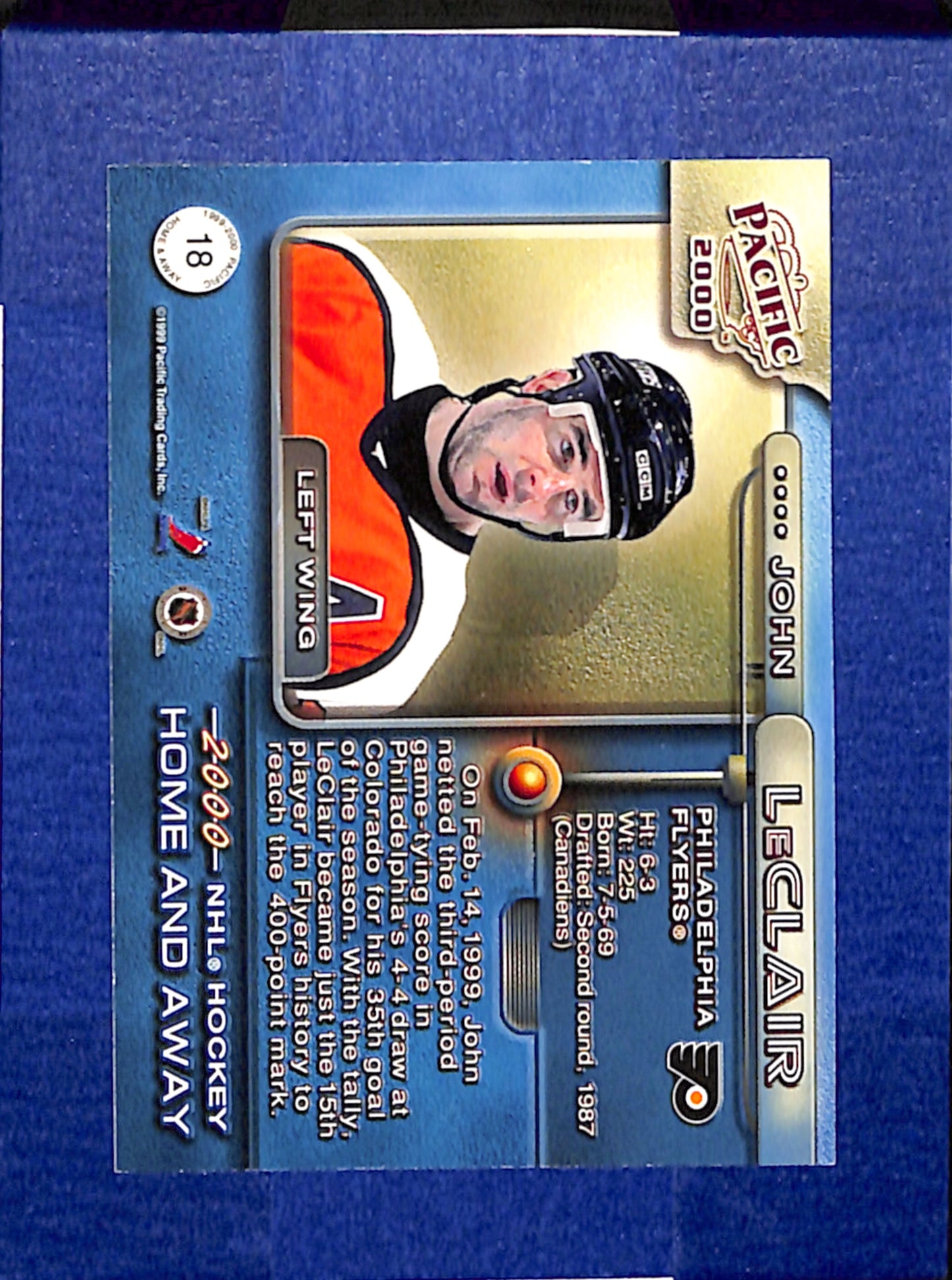 1999-00 Pacific #18 John LeClair Philadelphia Flyers EXMT CS26017220