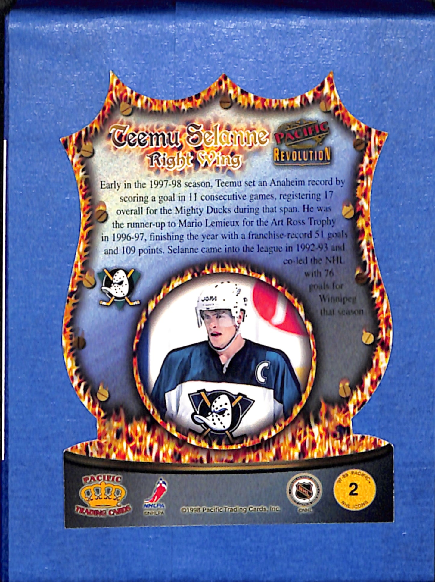 1997-98 Pacific Revolution #2 Teemu Selanne Anaheim EXMT CS26017224