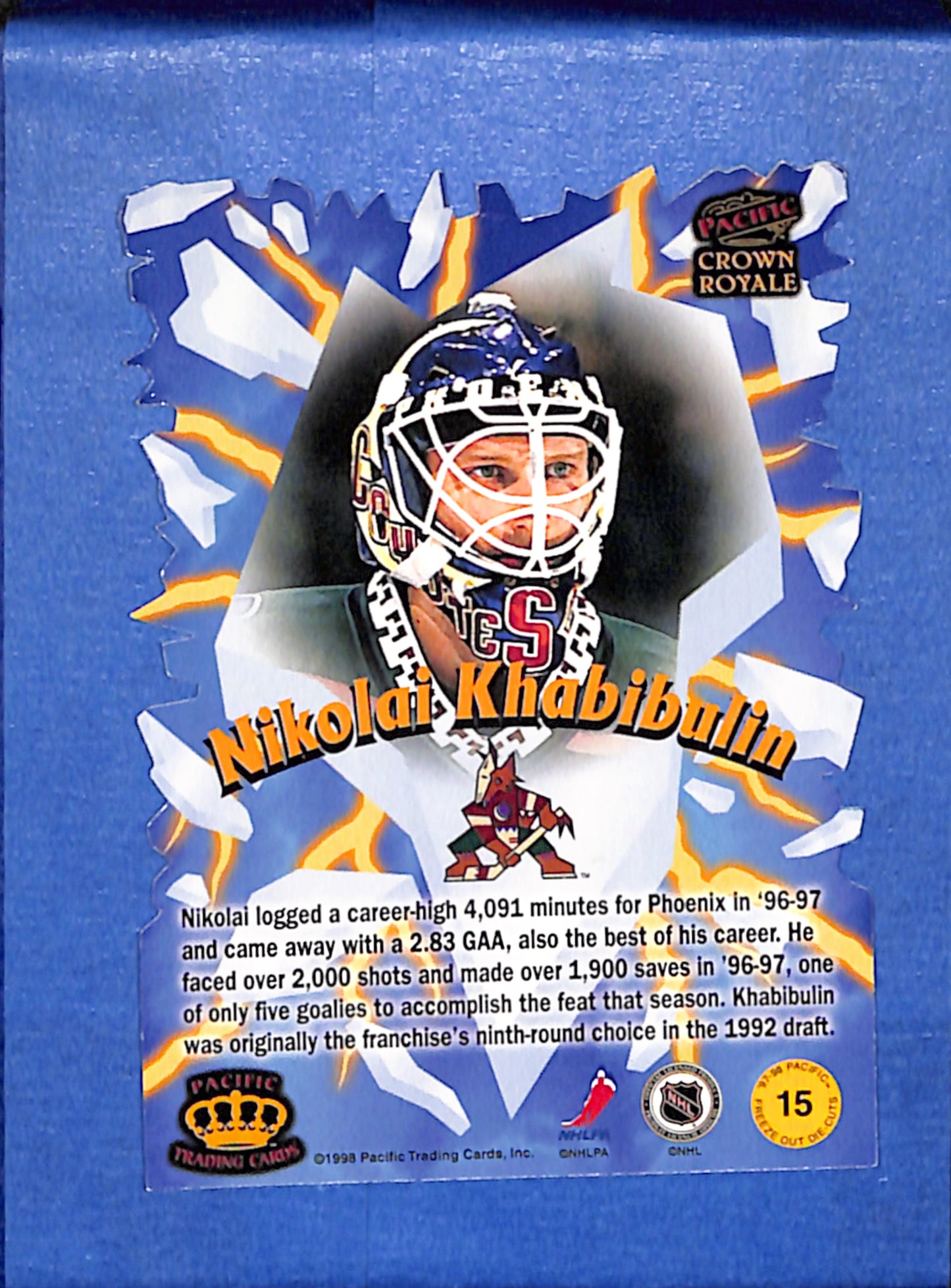 1997-98 Pacific Crown Royale #15 Nikolai Khabibulin EXMT CS26017225