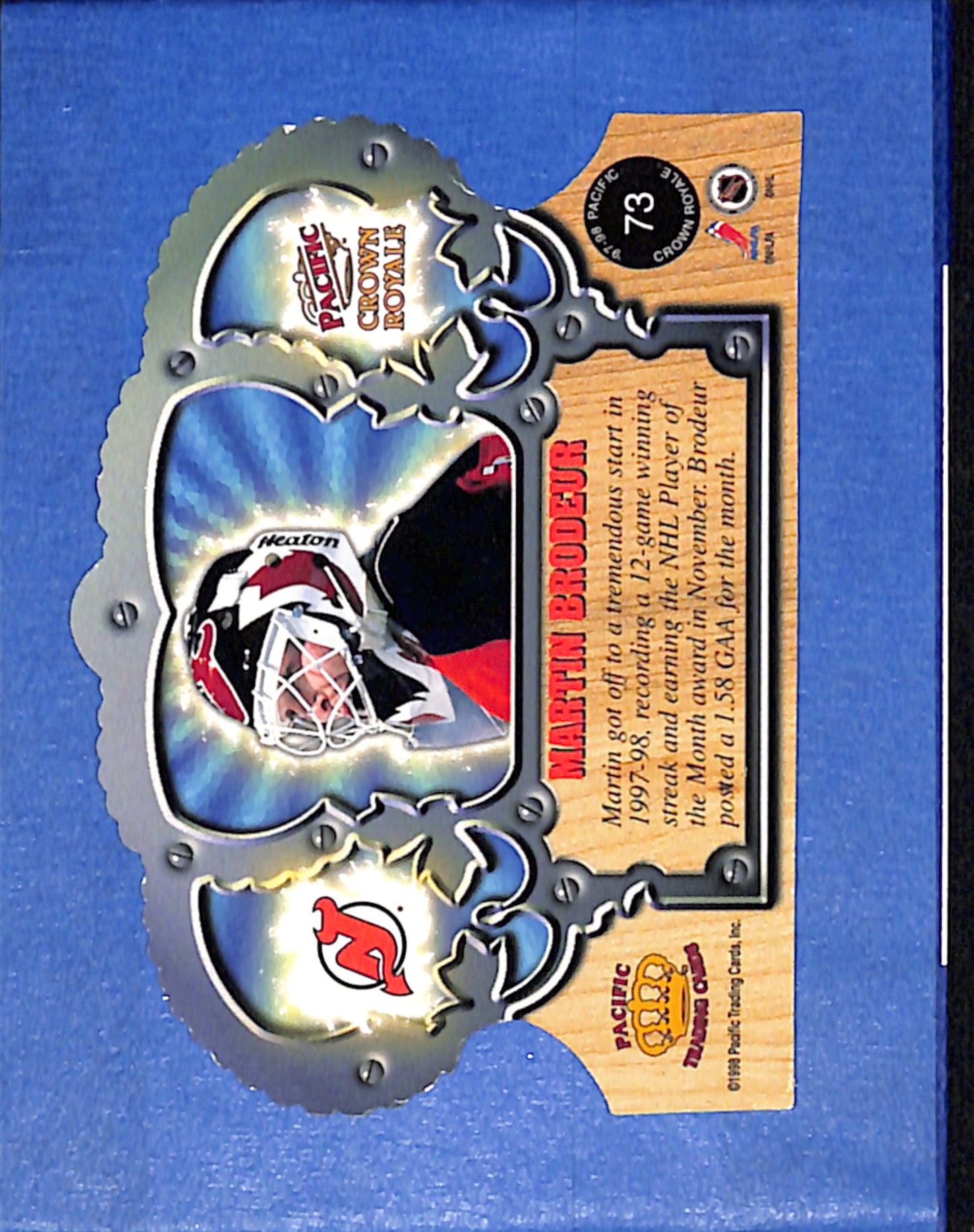 1997-98 Pacific Crown Royale #73 Martin Brodeur EXMT CS26017231