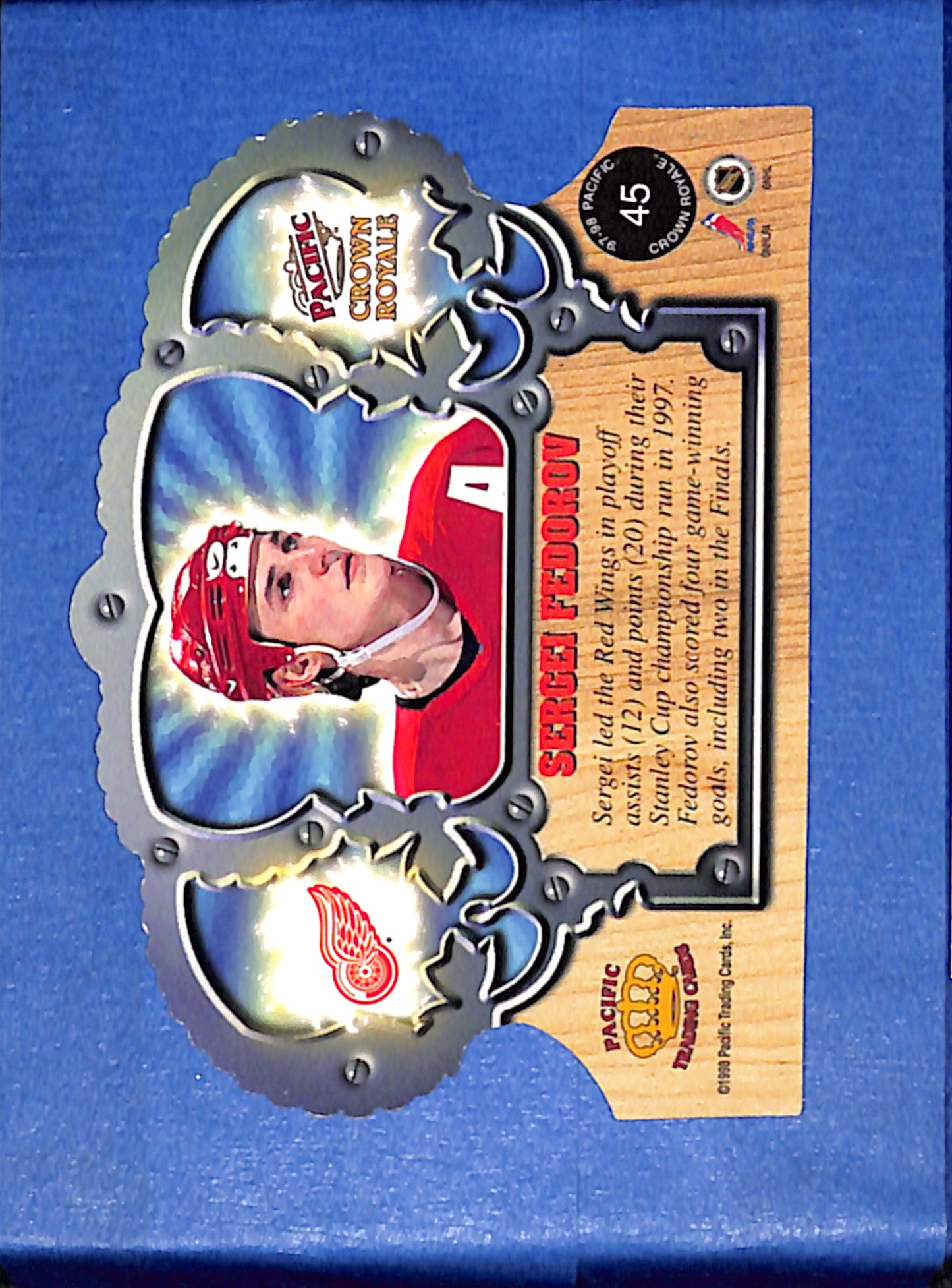1997-98 Pacific Crown Royale #45 Sergei Fedorov Red Wings EXMT CS26017234