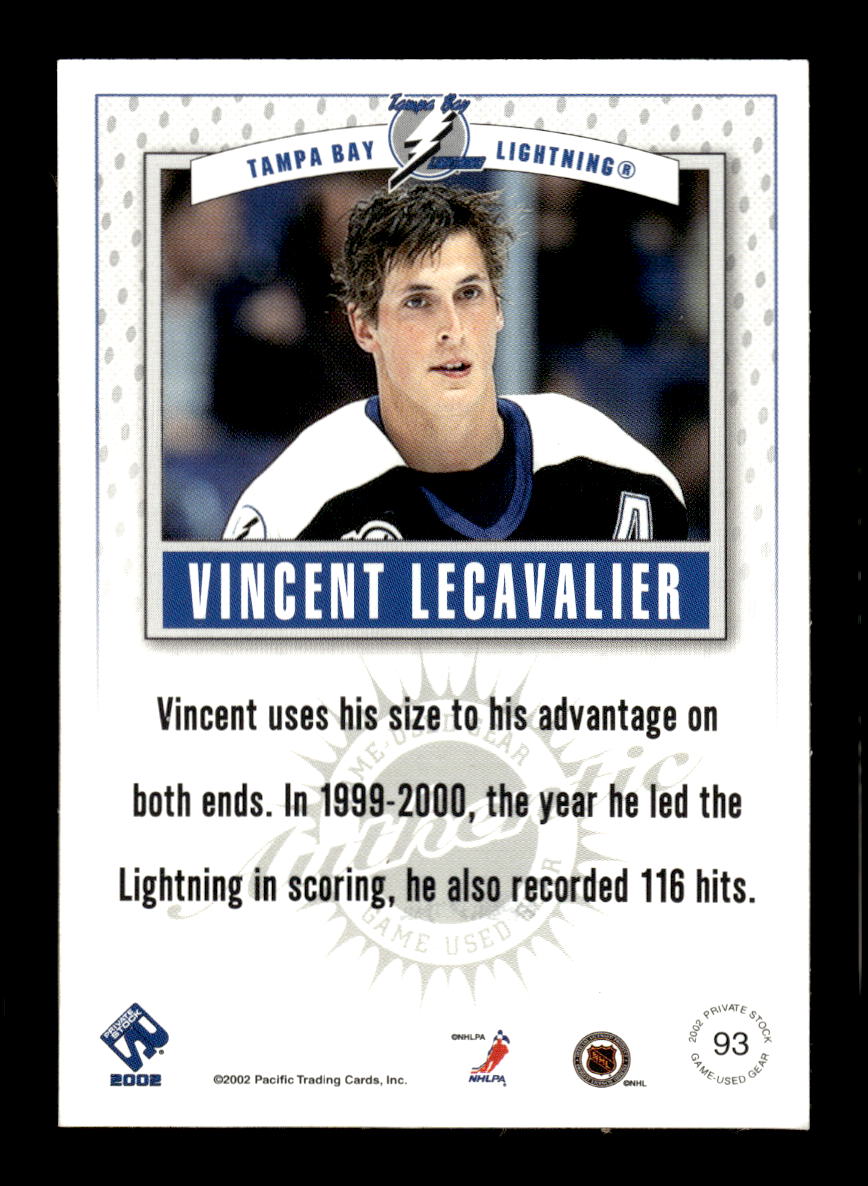 2001-02 Pacific Private Stock #93 Vincent Lecavalier EX CS26017247