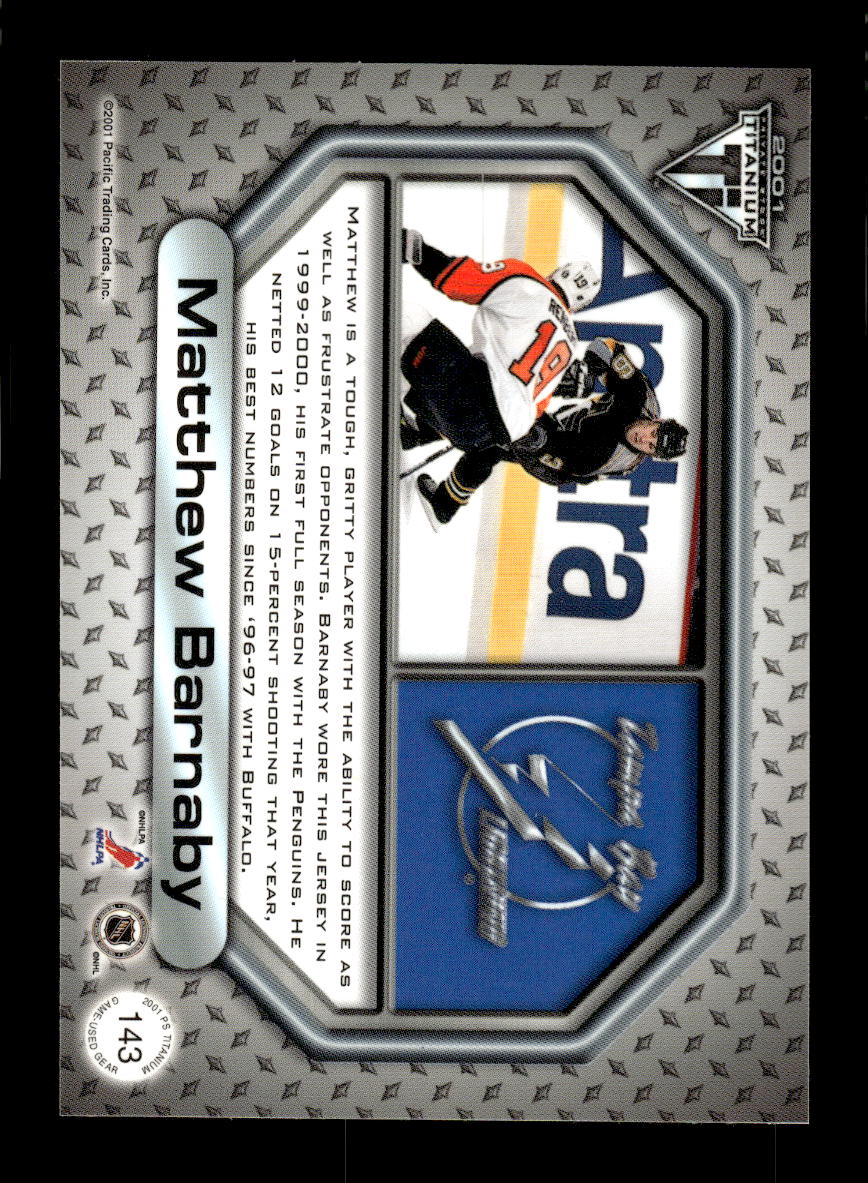 2000-01 Pacific Private Stock Titanium #143 Matthew Barnaby EX CS26017248