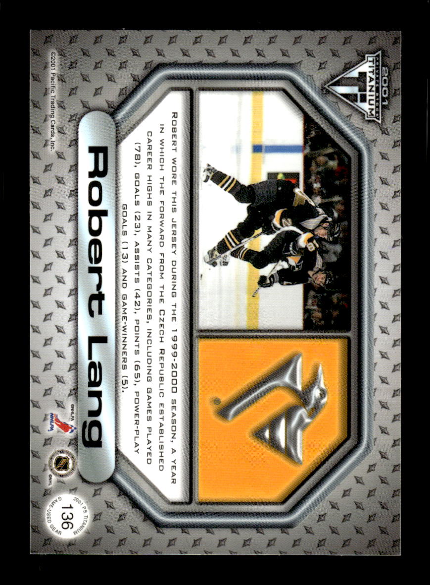 2000-01 Pacific Private Stock Titanium #136 Robert Lang EX CS26017249