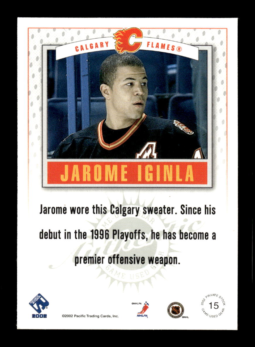 2001-02 Pacific Private Stock #15 Jarome Iginla Calgary Flames EX CS26017251