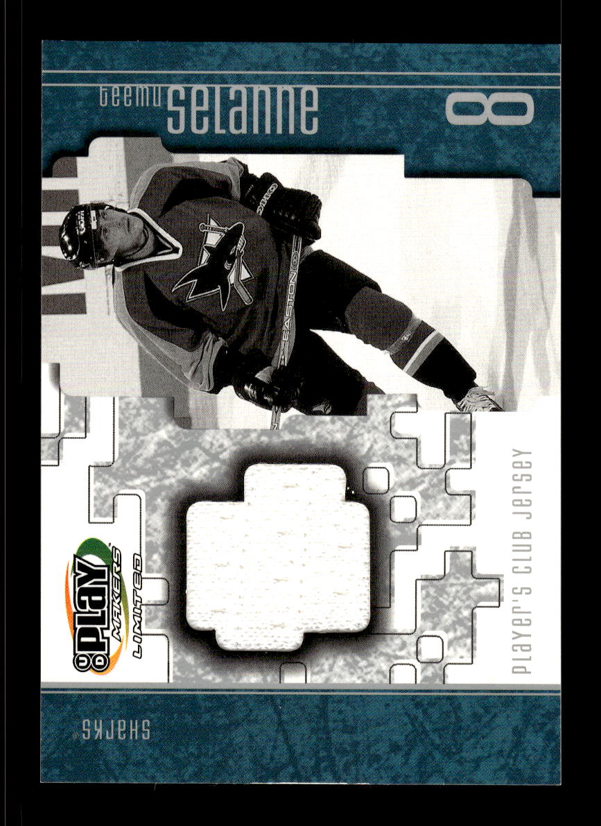 2001-02 Upper Deck Playmakers #J-TS Teemu Selanne San Jose Sharks EX CS26017253