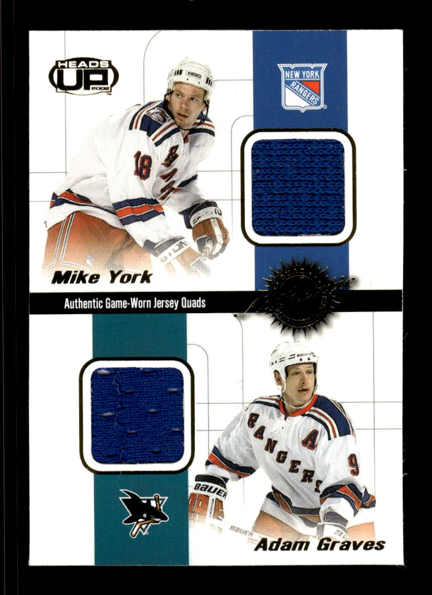 2001-02 Pacific Heads Up #25 York Graves Lefebvre Malhotra  EX CS26017259