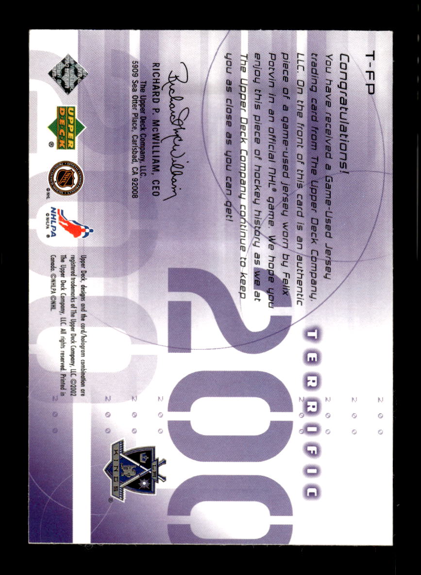 2001-02 Upper Deck Challenge for the Cup #T-FP Felix Potvin EX CS26017262