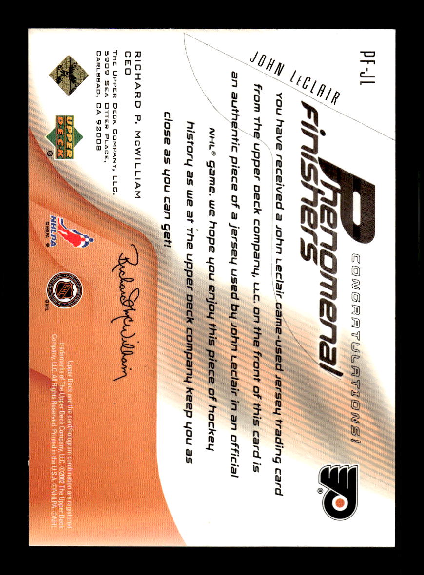 2001-02 Upper Deck #PF-JL John LeClair Philadelphia Flyers EX CS26017263
