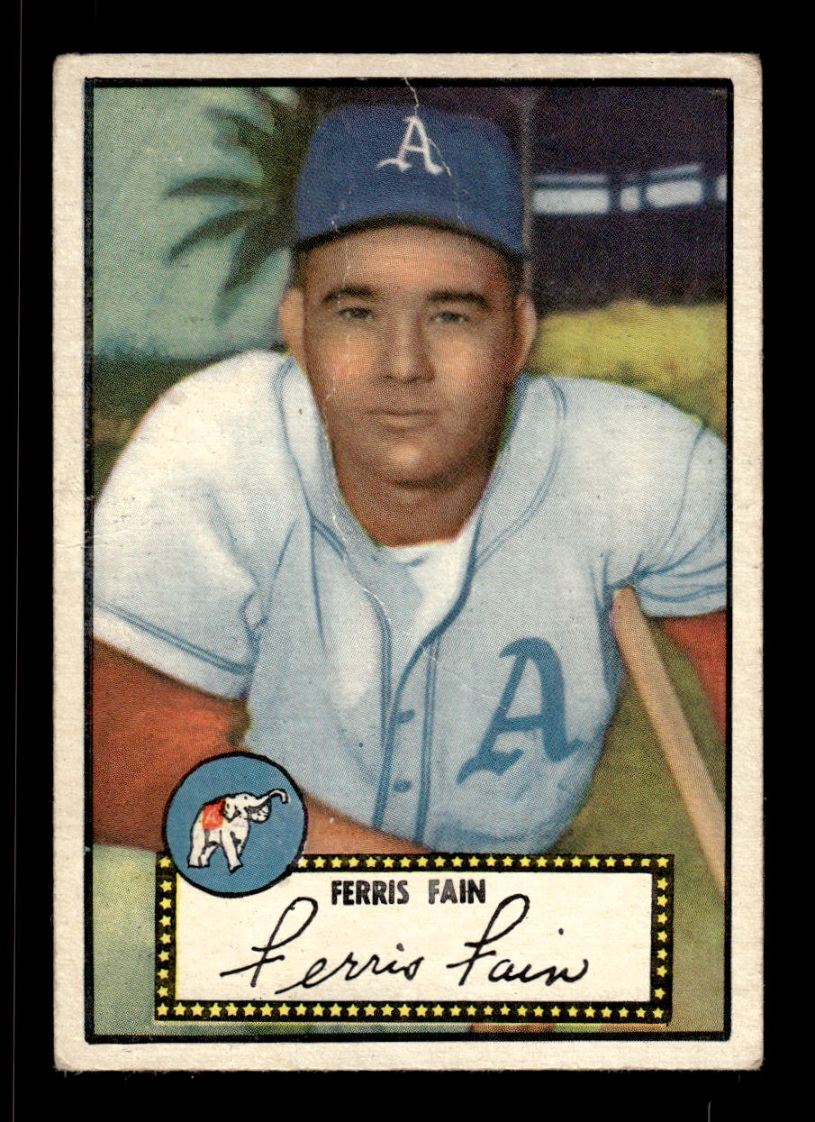 1952 Topps #21 Ferris Fain BLK BK Philadelphia Athletics LOW GRADE CS26017298