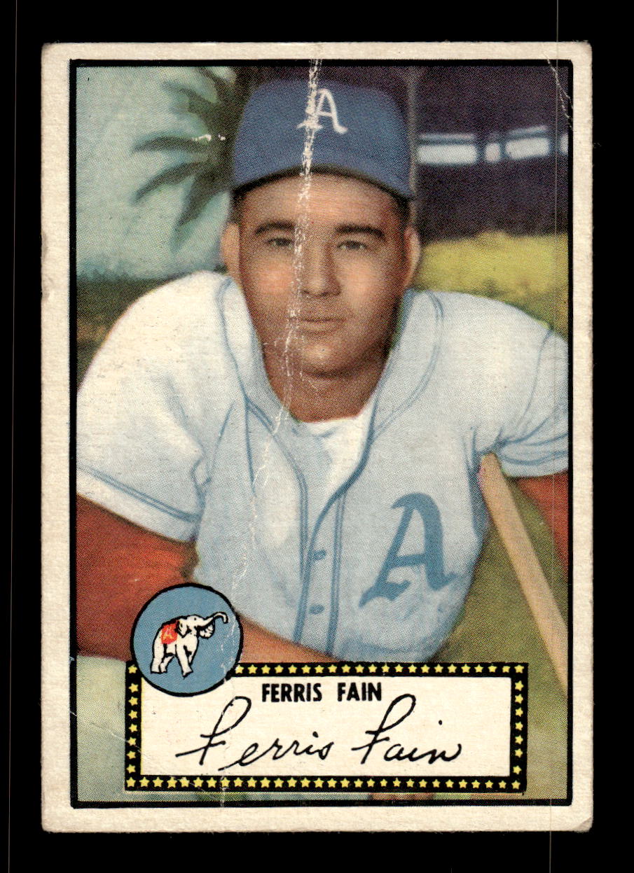 1952 Topps #21 Ferris Fain BLK BK Philadelphia Athletics LOW GRADE CS26017299