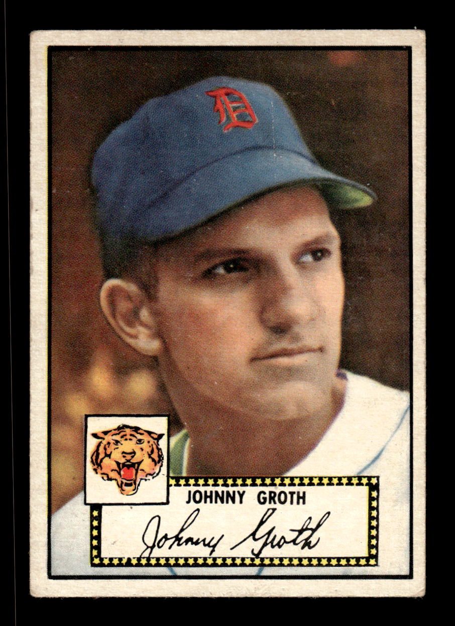 1952 Topps #25 Johnny Groth BLK BK Detroit Tigers LOW GRADE CS26017302
