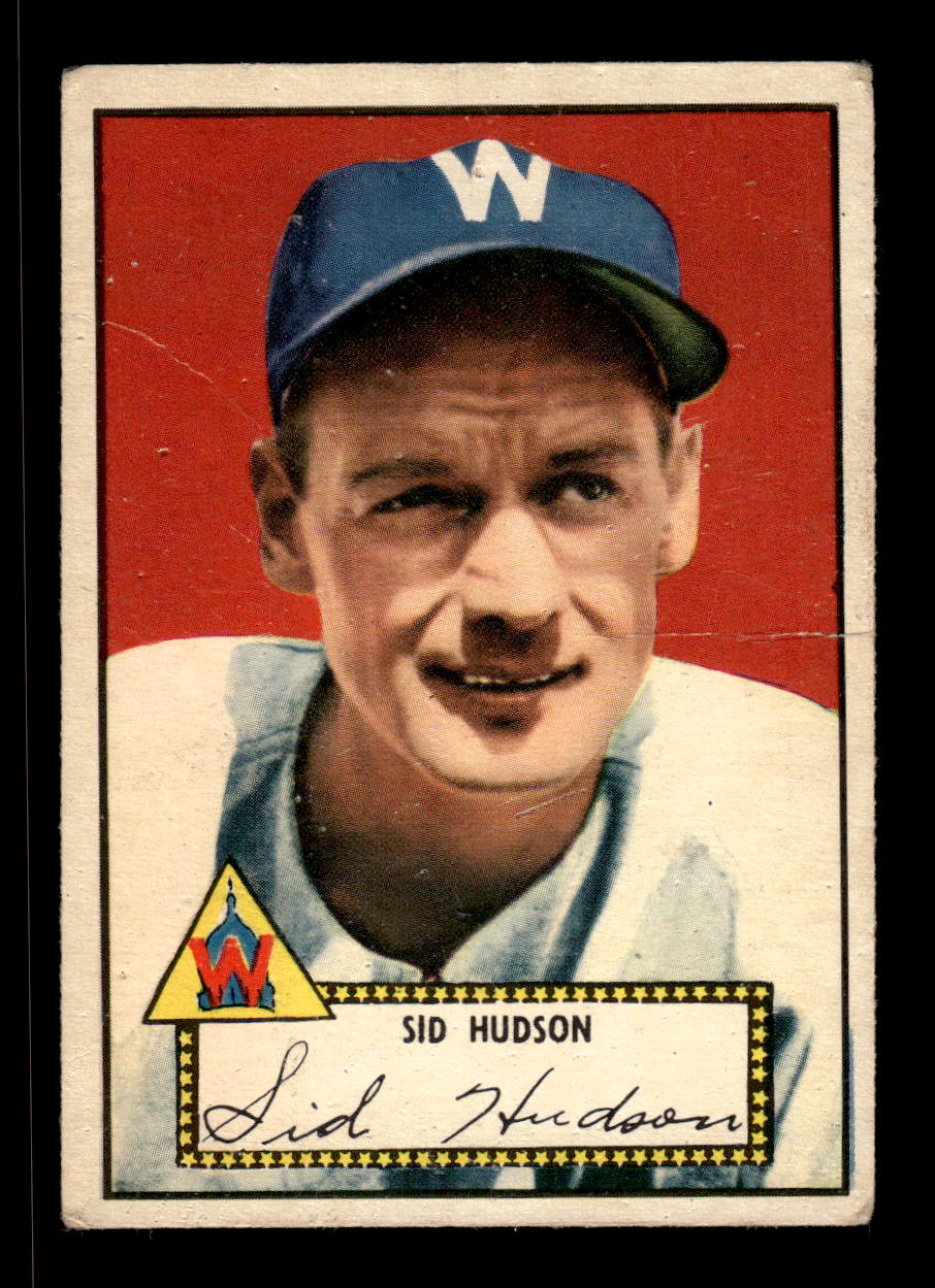 1952 Topps #60 Sid Hudson Washington Senators LOW GRADE CS26017325