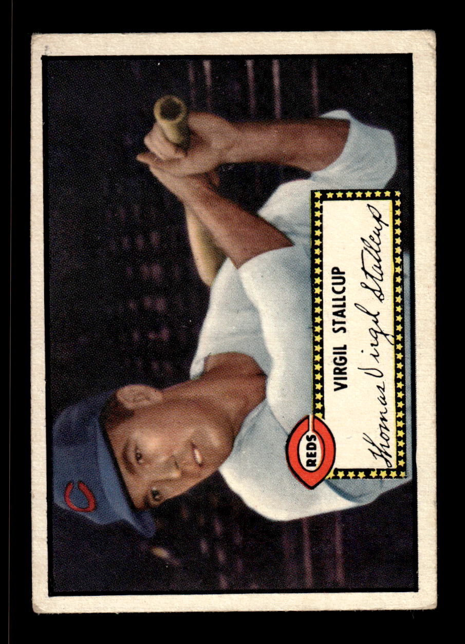1952 Topps #69 Virgil Stallcup BLK BK Cincinnati Reds VG CS26017328