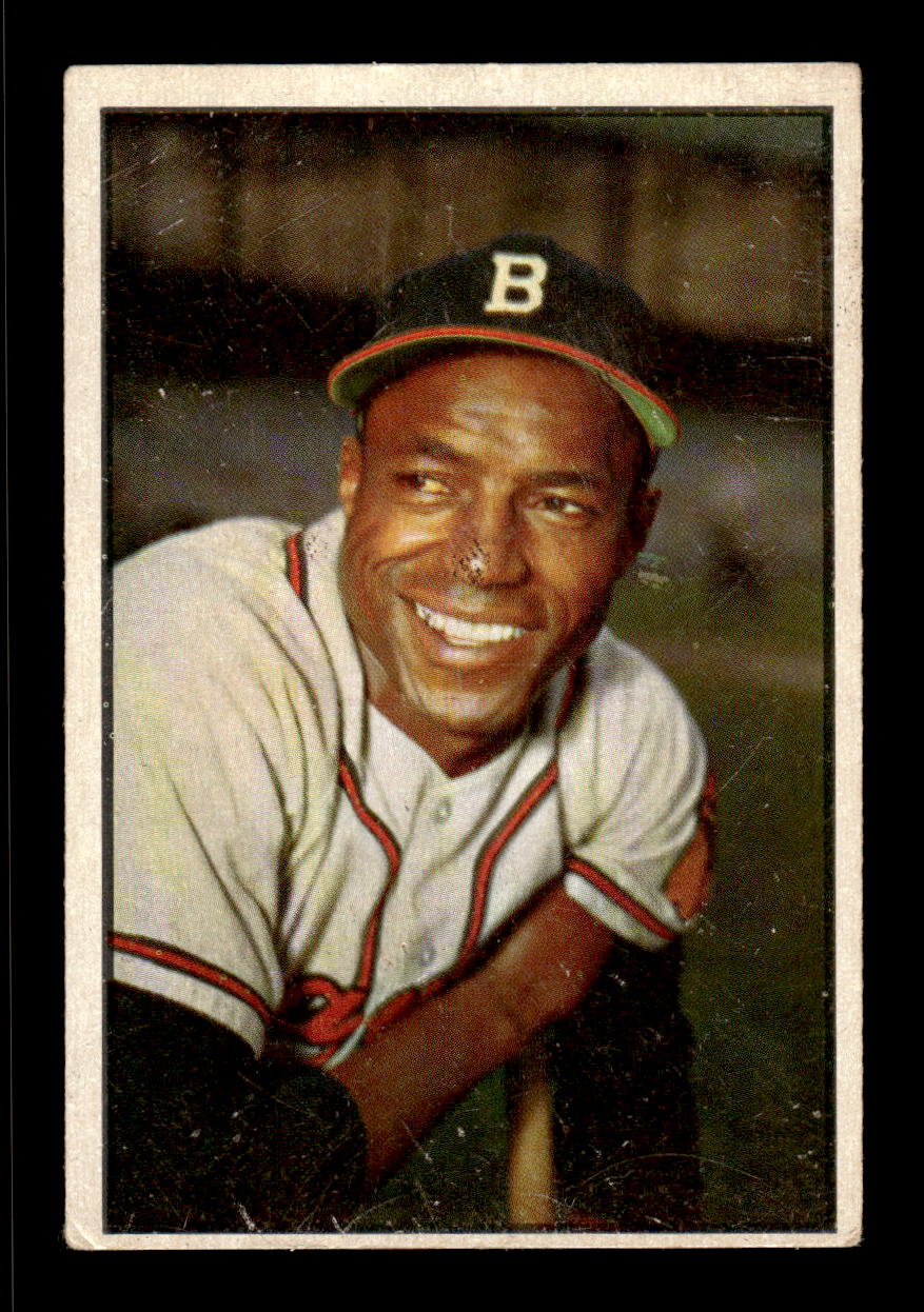 1953 Bowman Color #3 Sam Jethroe Boston Braves VG CS26017363