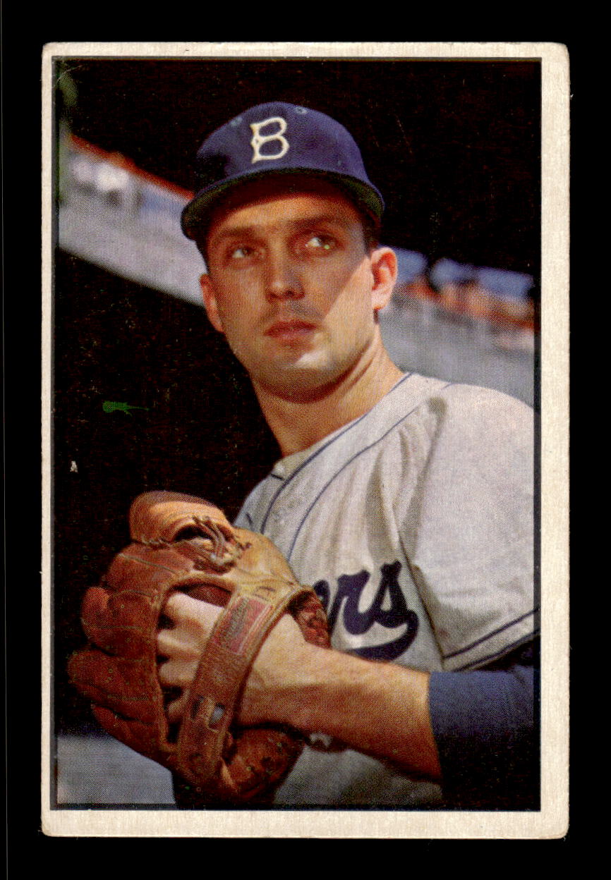 1953 Bowman Color #12 Carl Erskine Brooklyn Dodgers VG CS26017369