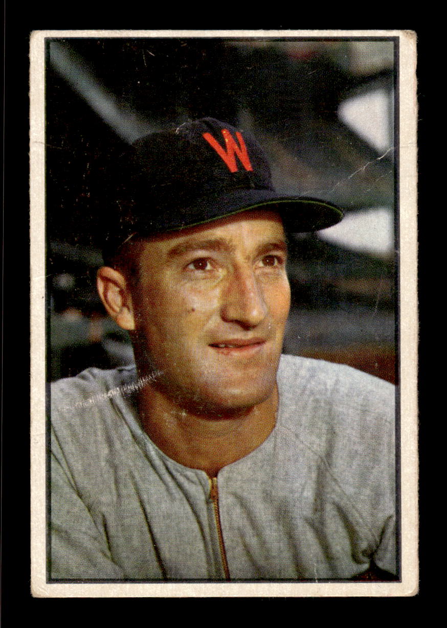 1953 Bowman Color #22 Bob Porterfield Washington Senators LOW GRADE CS26017382