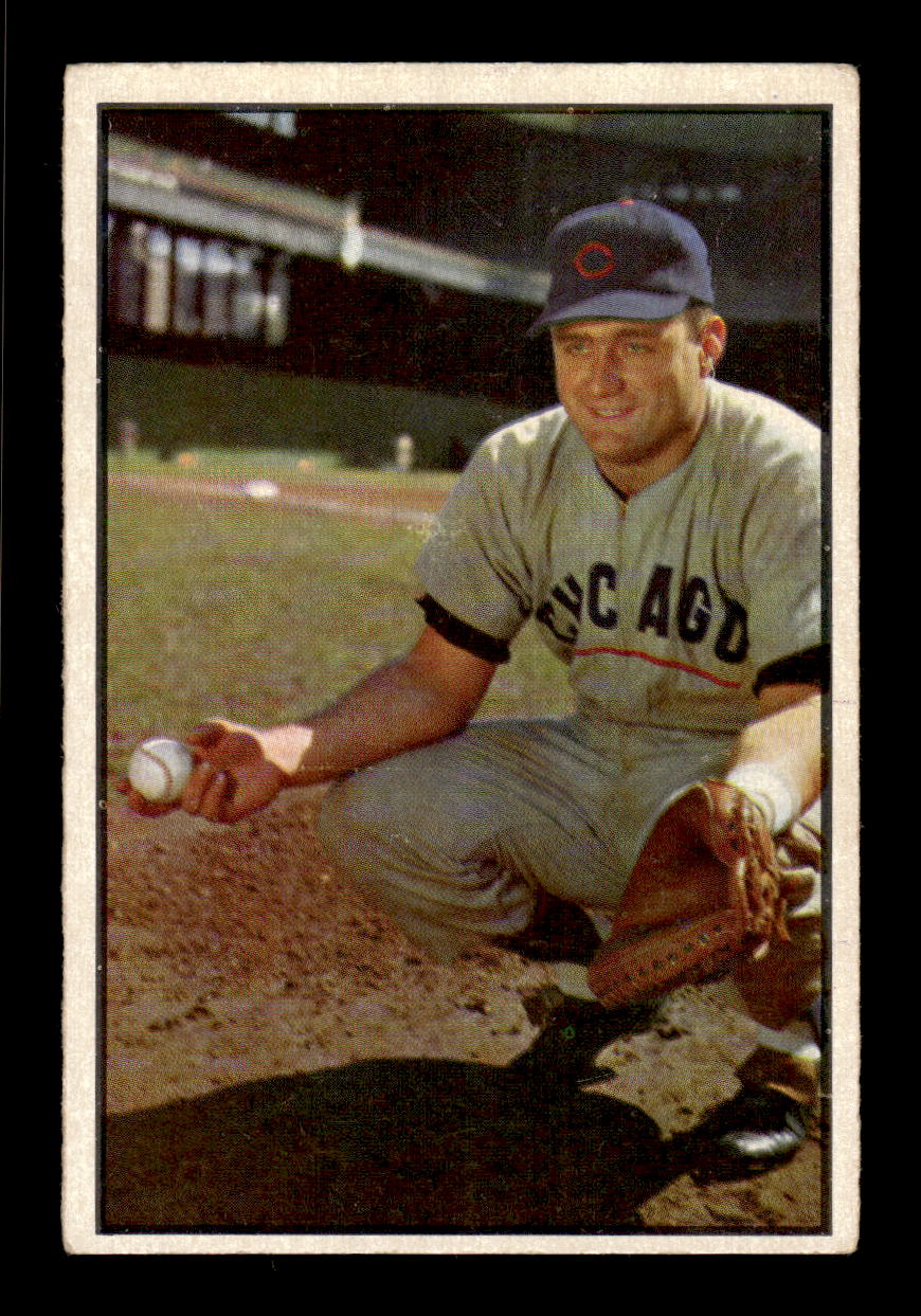 1953 Bowman Color #7 Harry Chiti Chicago Cubs LOW GRADE CS26017389