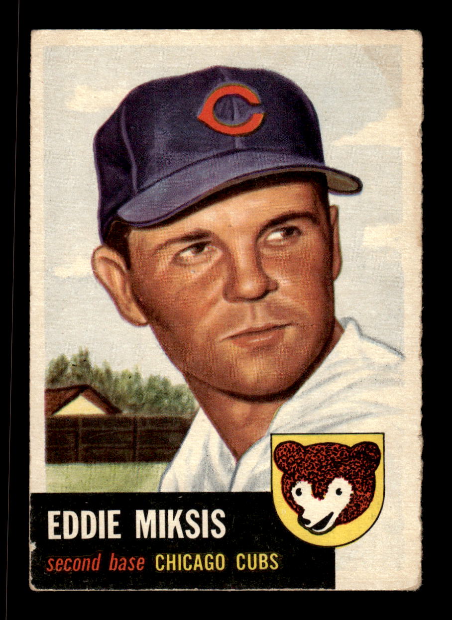 1953 Topps #39 Eddie Miksis Chicago Cubs LOW GRADE CS26017419